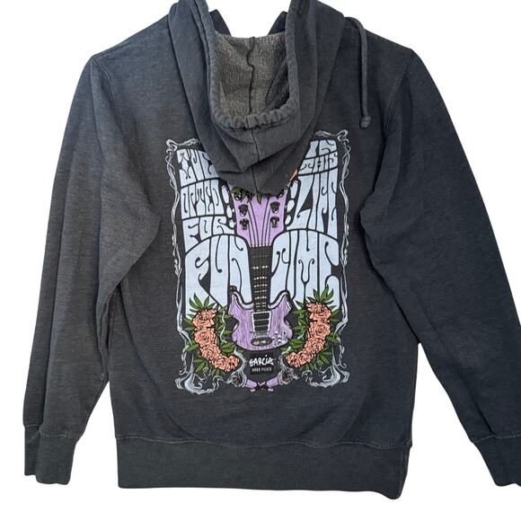 Jerry Garcia Mens Small Hand Picked Zip Up Hoodie Grateful Dead Blue Organic - Picture 1 of 9